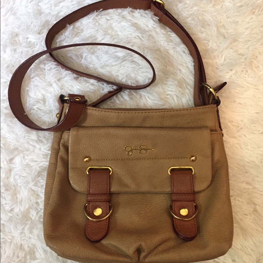 Jessica Simpson brown leather crossbody